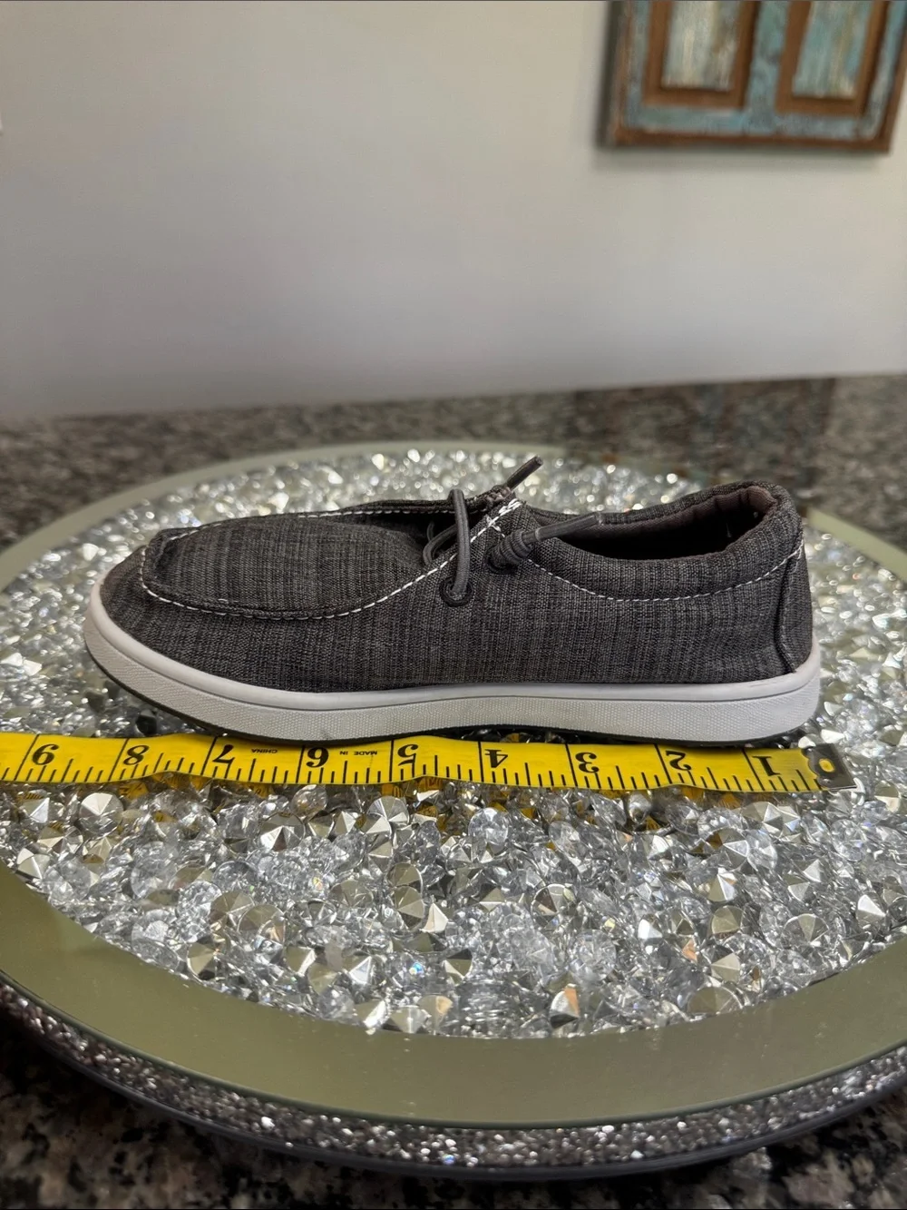 Sonoma Charcoal Fabric Slip-On Sneakers NWOT 2
